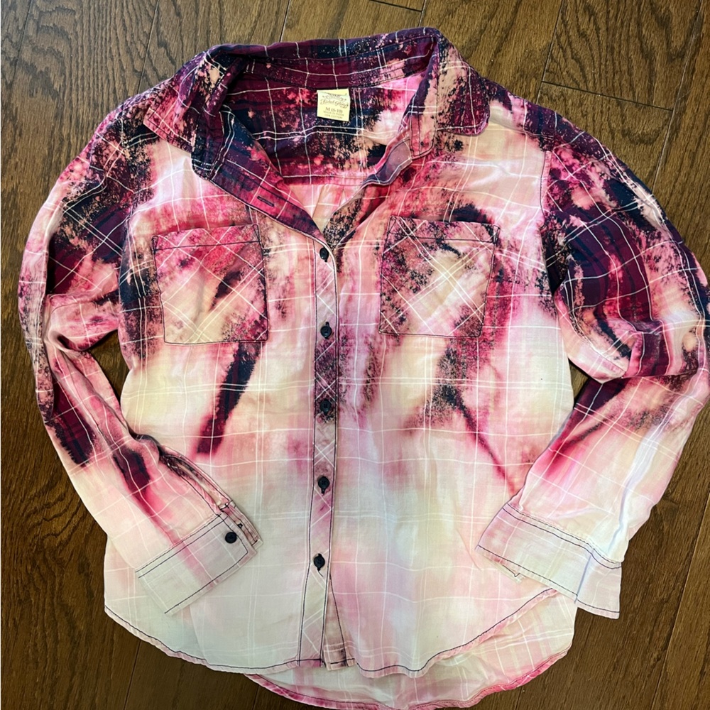 Hand Bleached Flannel Shirt